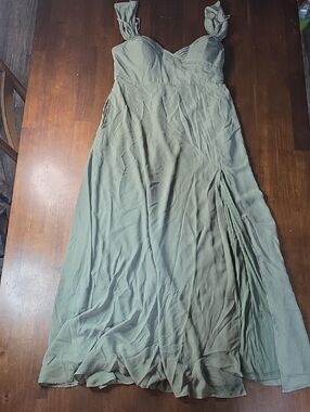 Birdy Grey Olive Green Women's Maxi Dress - Xl